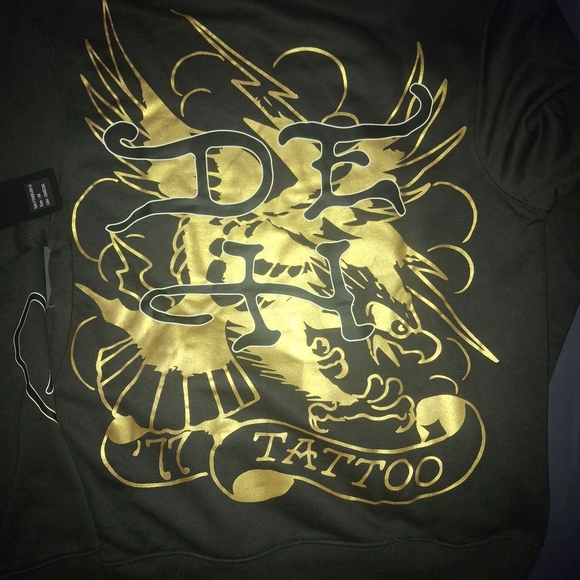 Ed Hardy Black and Gold Tracksuit Size Medium - Picture 5 of 5
